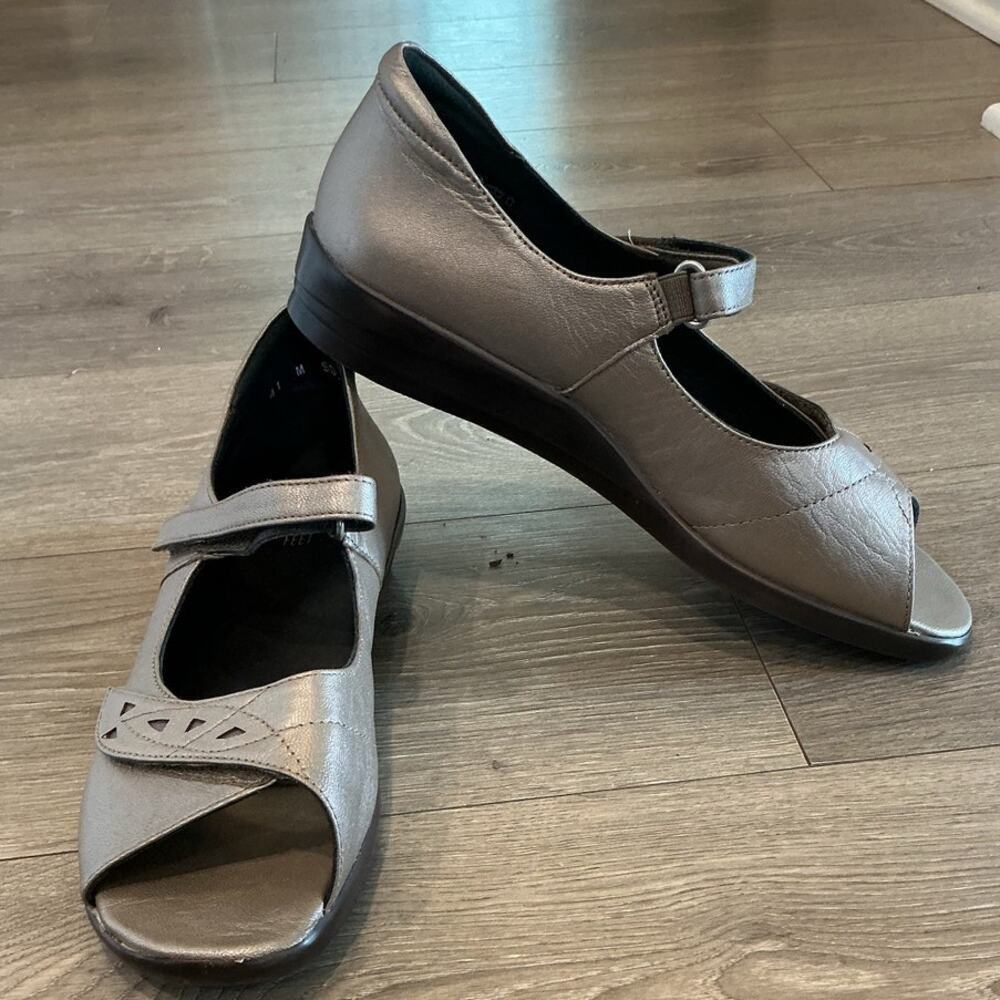 Ziera Womens Sandals‎ US 9.5 10 EU 41 Comfort Pewter Grey Boho Lagenlook Lagom
